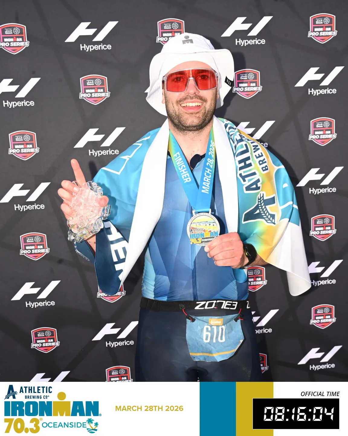 Antoine Boudet, the CoreRise founder, at an IRONMAN® 70.3® event